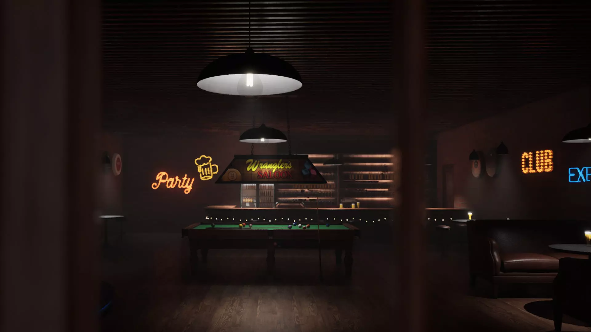 Classic Bar Interior Low-poly 3D model