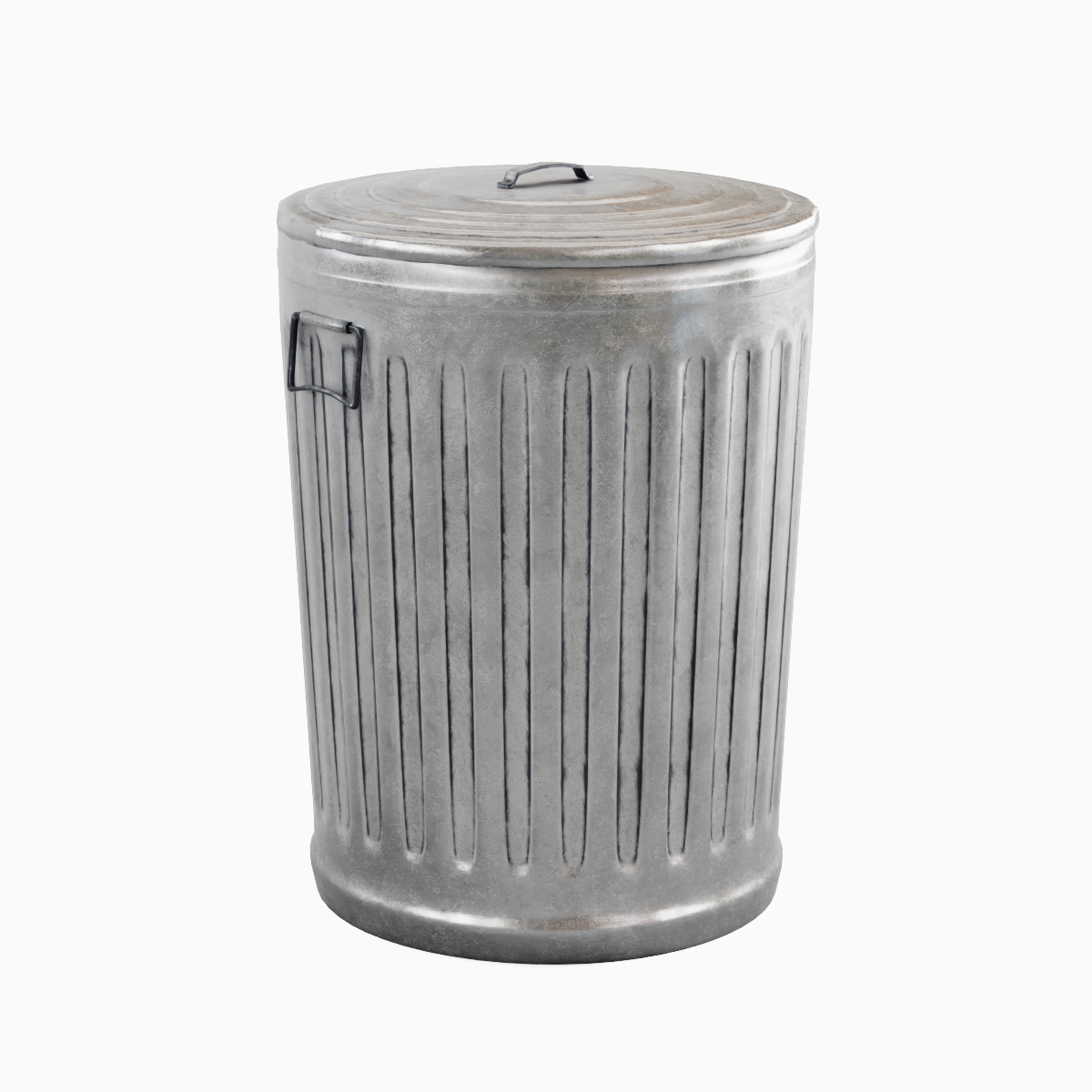 Trash Can 02  Low-poly 3D model_3