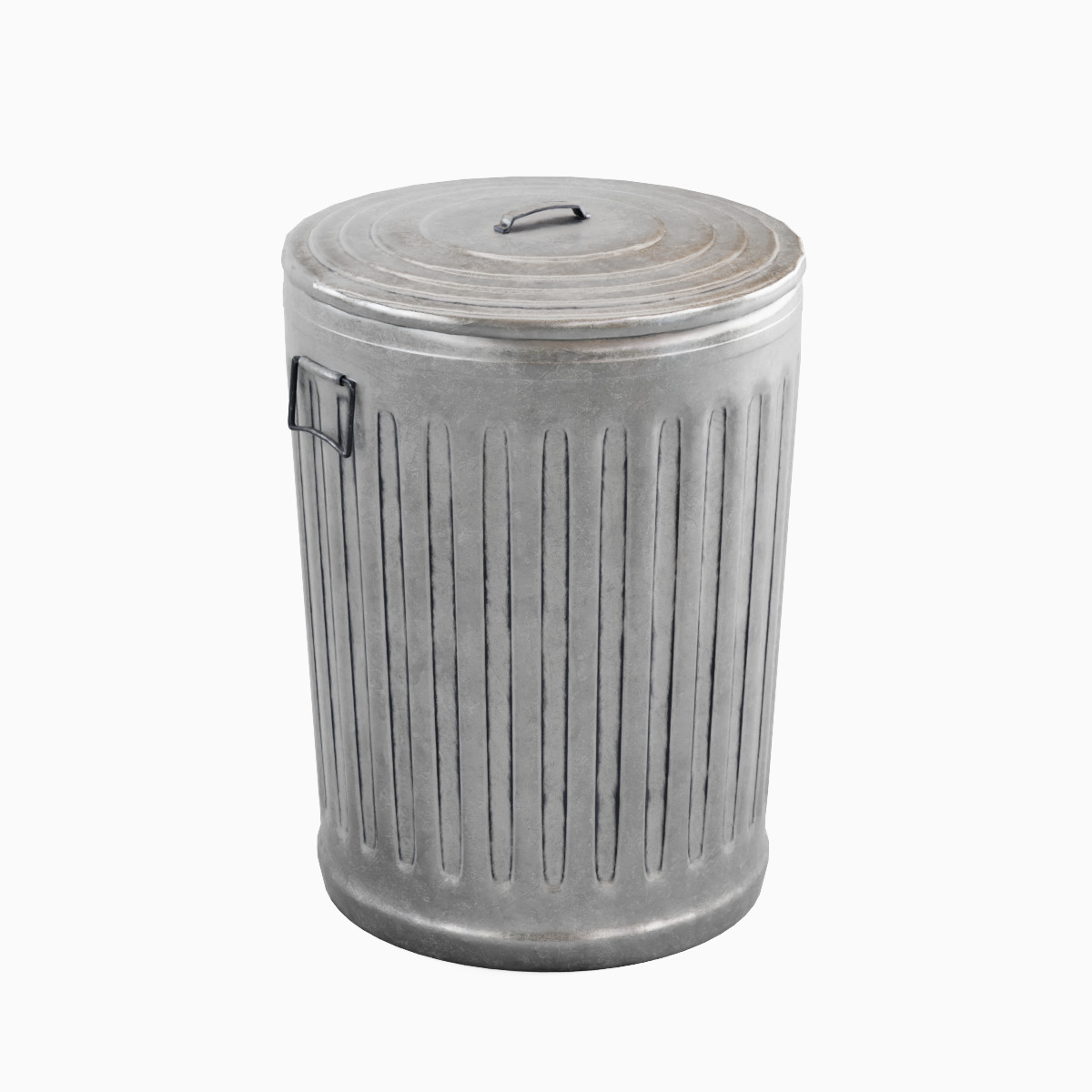 Trash Can 02  Low-poly 3D model_5