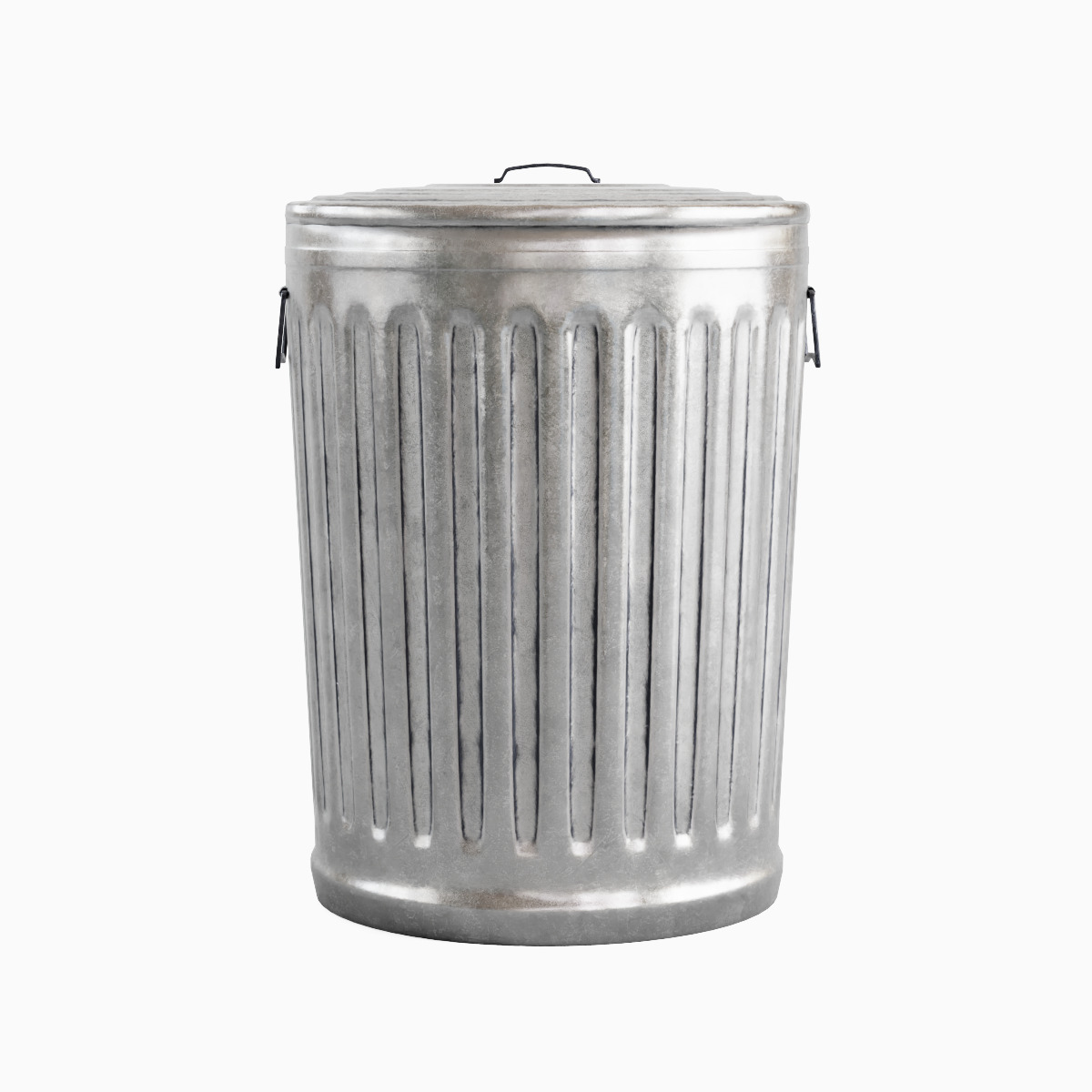 Trash Can 02  Low-poly 3D model_2