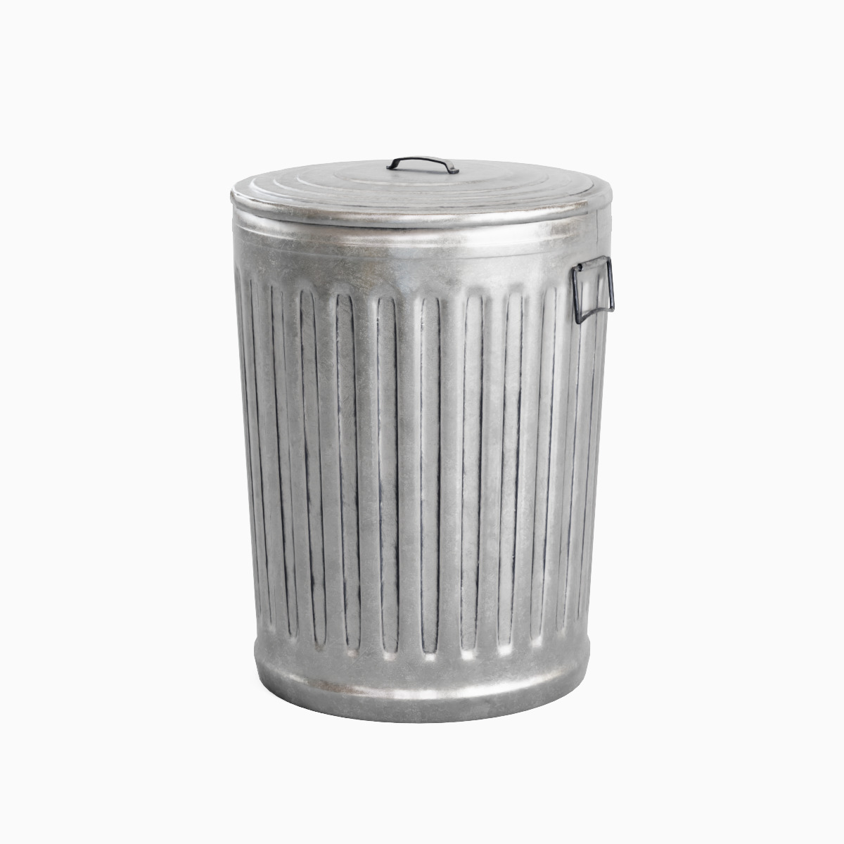 Trash Can 02  Low-poly 3D model_1