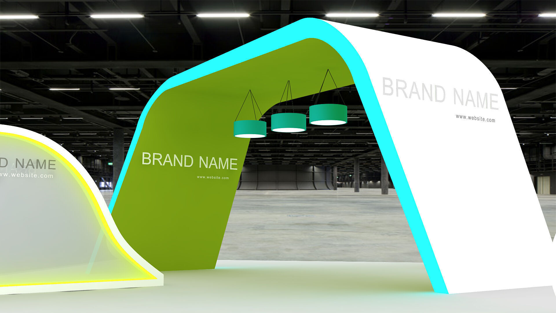 exhibition booth stand 3d model tradeshow 3D 3D model_5