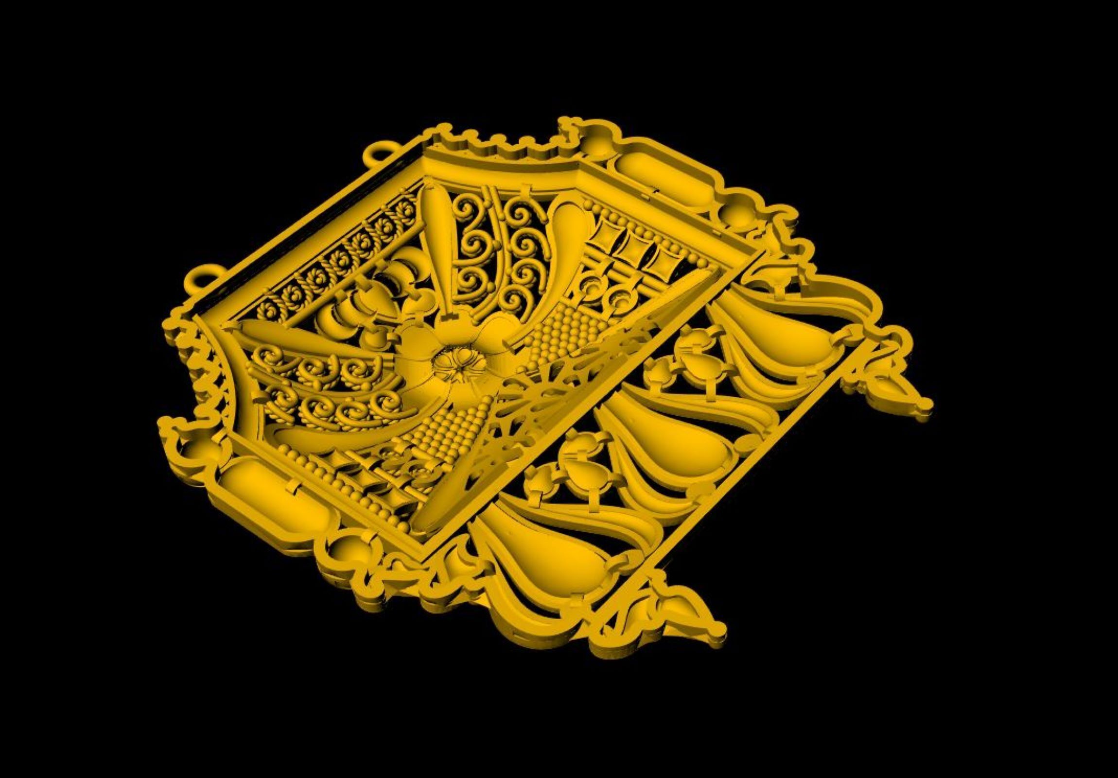 Designer Matt Pendant - 0097 3D print model_8