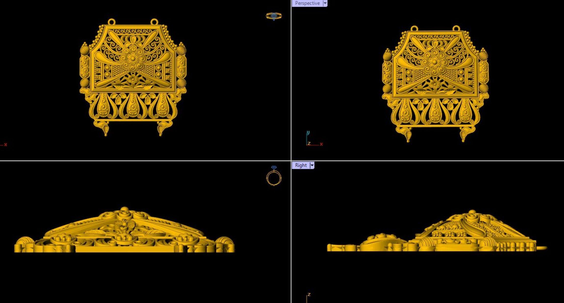 Designer Matt Pendant - 0097 3D print model_4