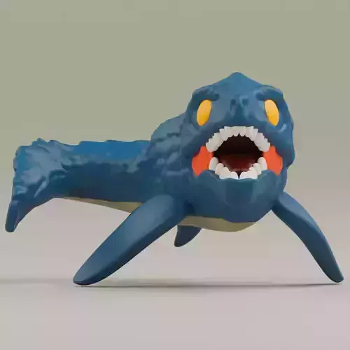 Mosasaurus funko pop from the Jurassic Park franchise 3D print model