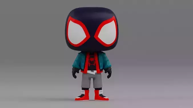 Miles Morales funko pop from the marvel universe 