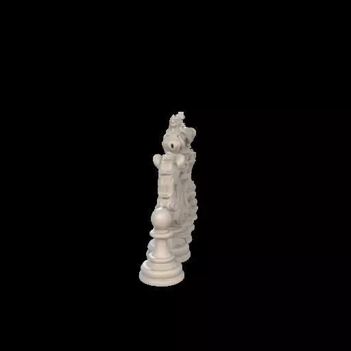 Baroque Majesty The Ornate Chess Set 3D print model_19