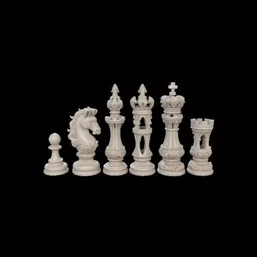 Baroque Majesty The Ornate Chess Set 3D print model_24
