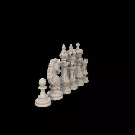 Baroque Majesty The Ornate Chess Set 3D print model_29