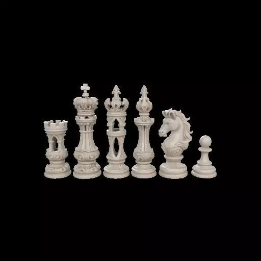 Baroque Majesty The Ornate Chess Set 3D print model_15