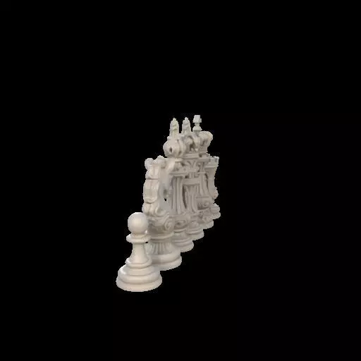 Baroque Majesty The Ornate Chess Set 3D print model_26