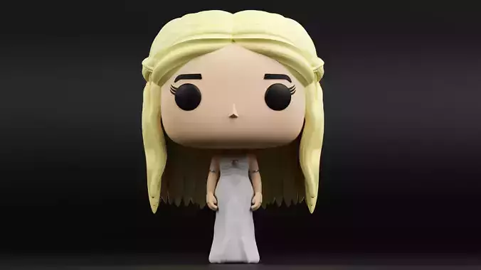 Daenerys Targaryen funko pop from Game of Thrones 3D print model