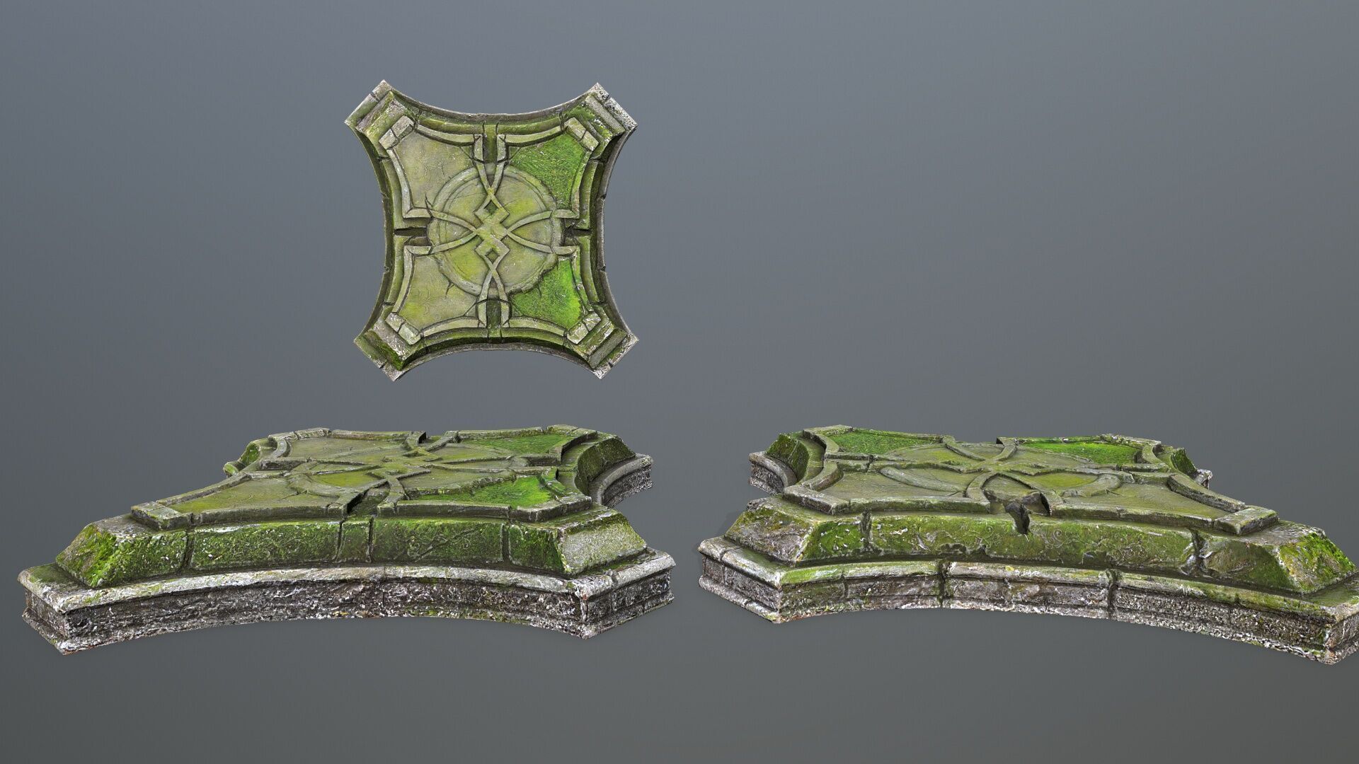 angel fountain Low-poly 3D model_14