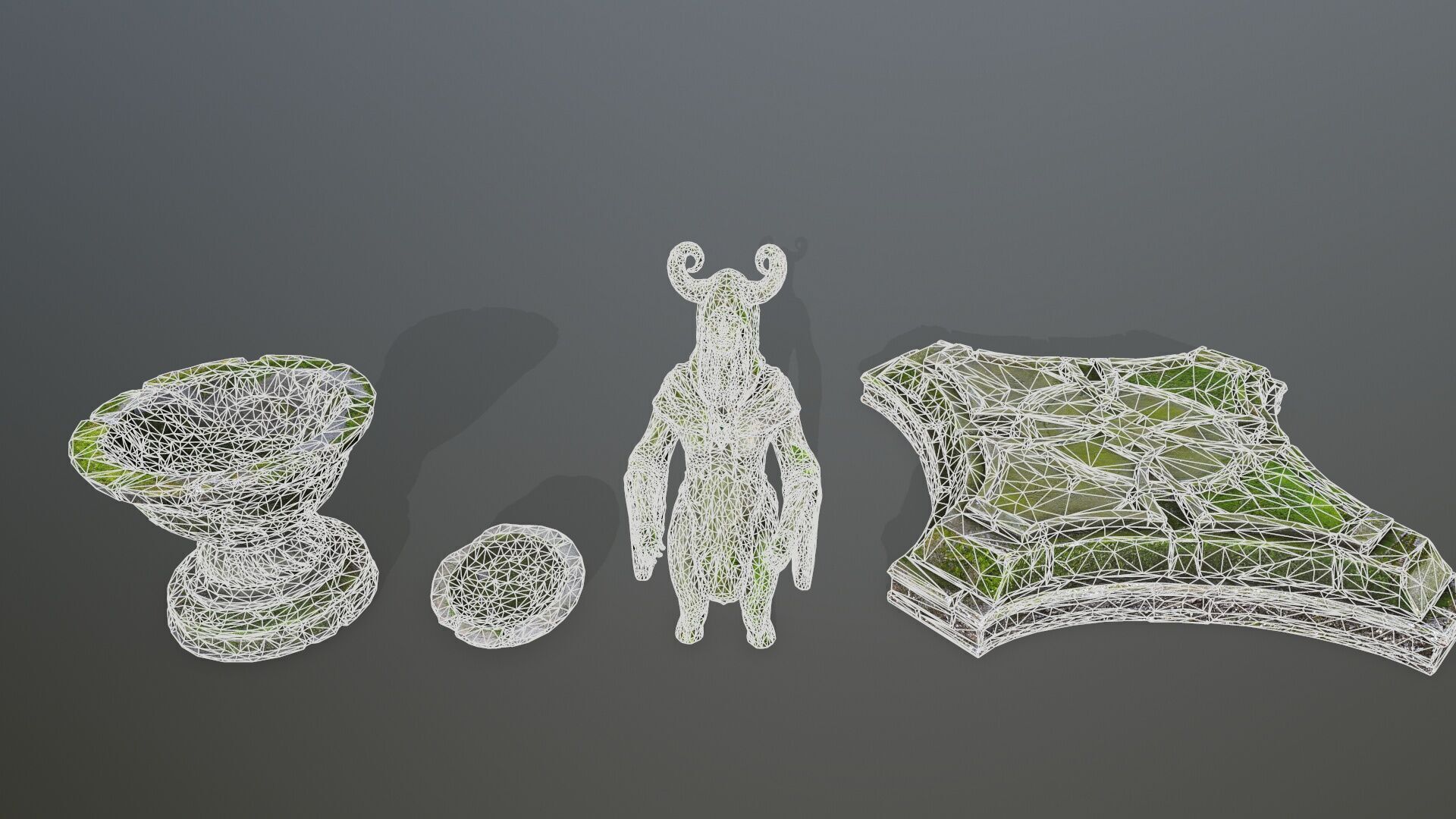 angel fountain Low-poly 3D model_22