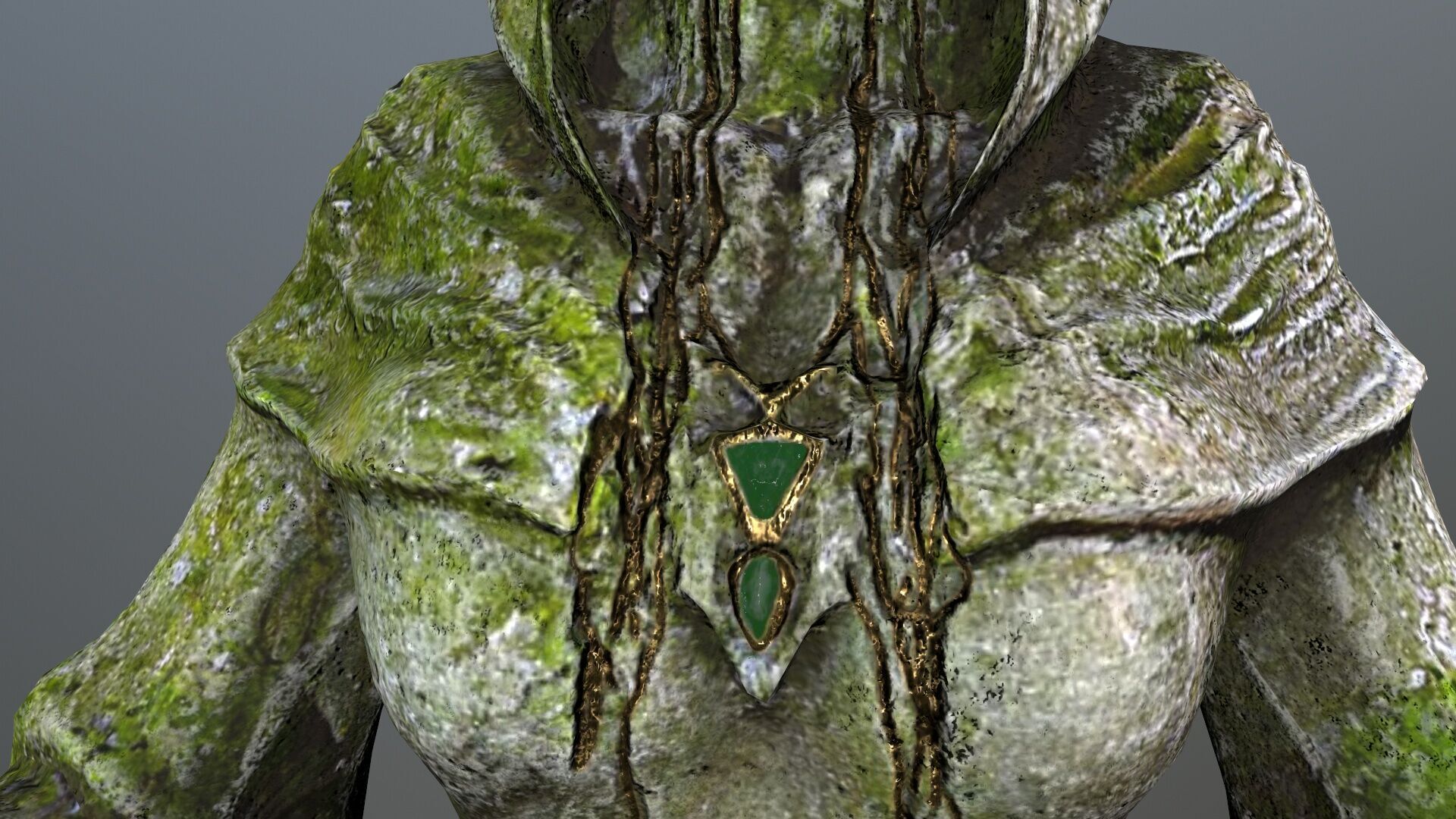 angel fountain Low-poly 3D model_21