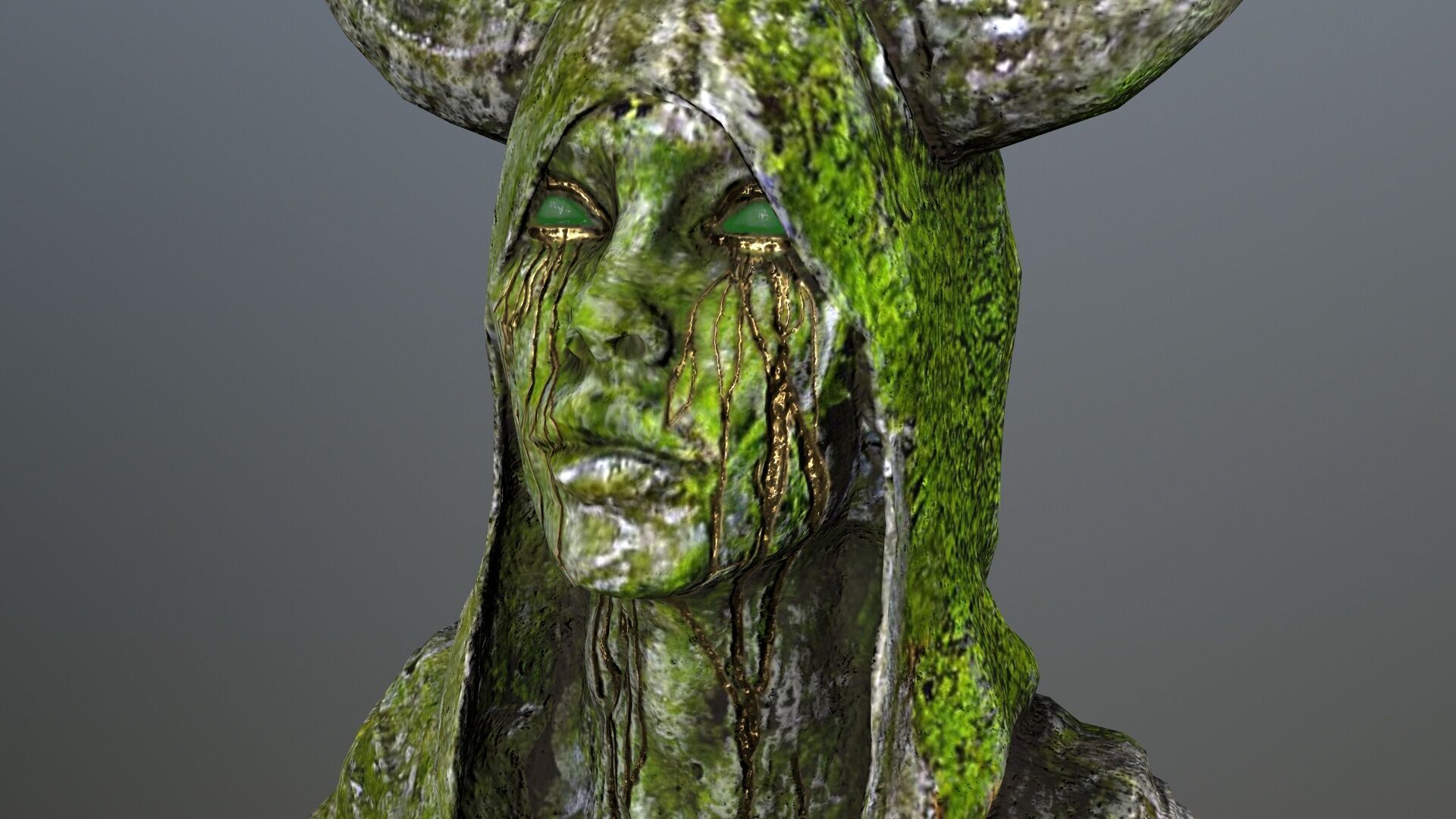 angel fountain Low-poly 3D model_16