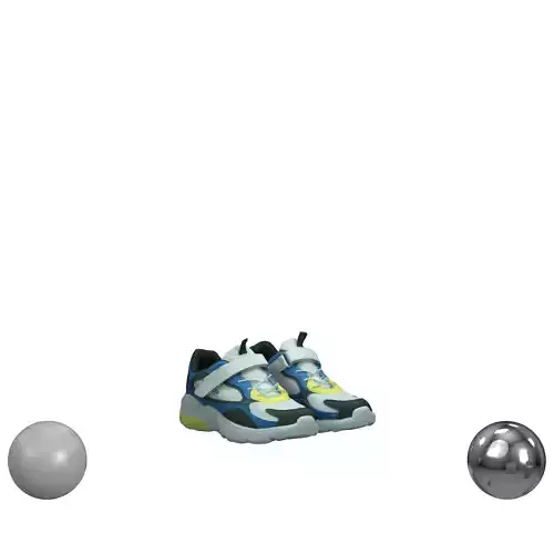 Blue and Yellow Sneakers