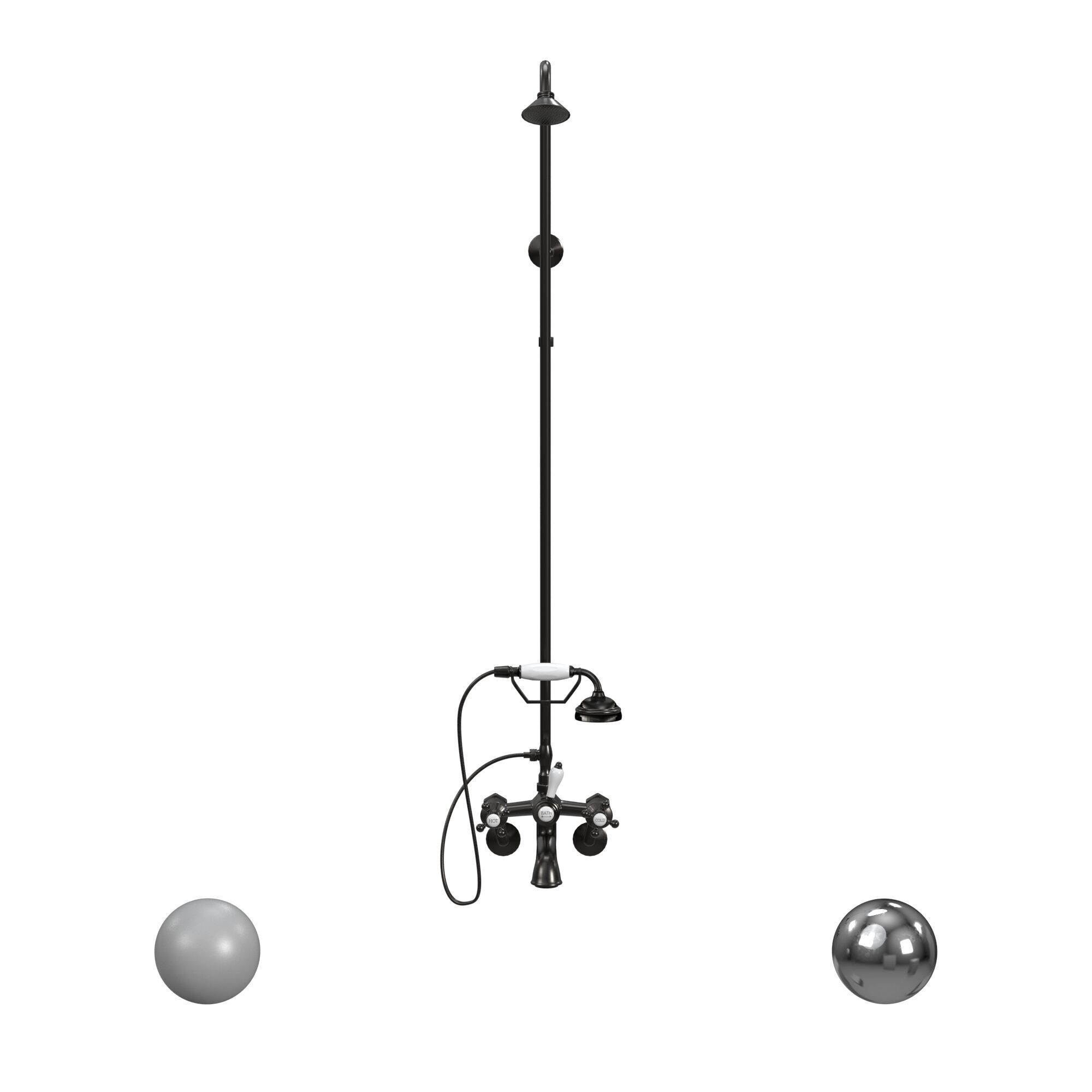 Cheviot TubShower Combination with Hand Shower 3D model_1