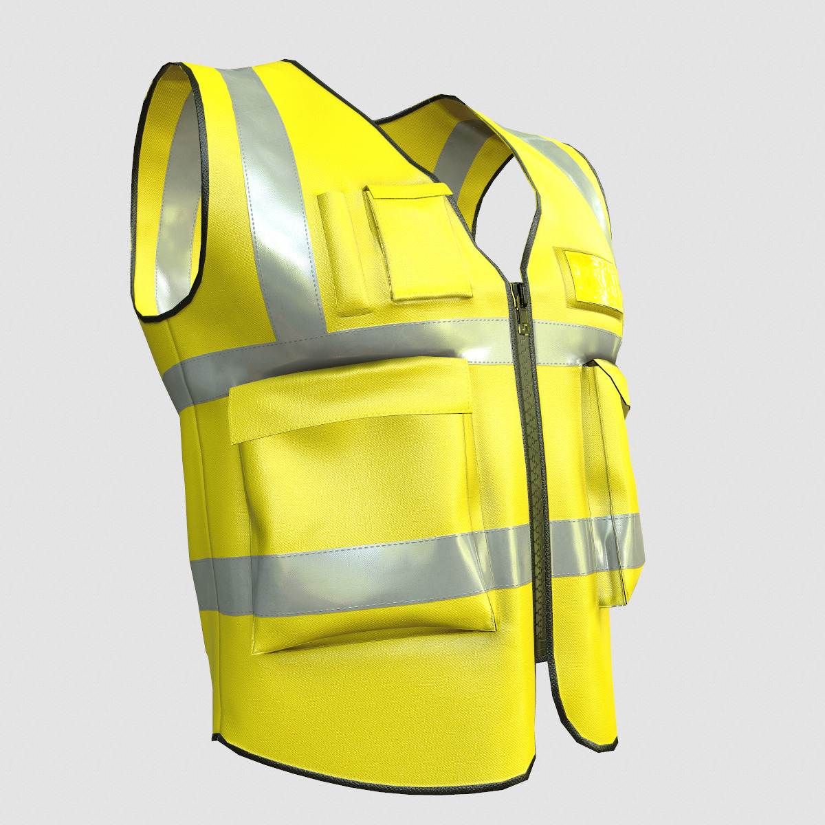 Reflective Safety Vest Low Poly Low-poly 3D model_8