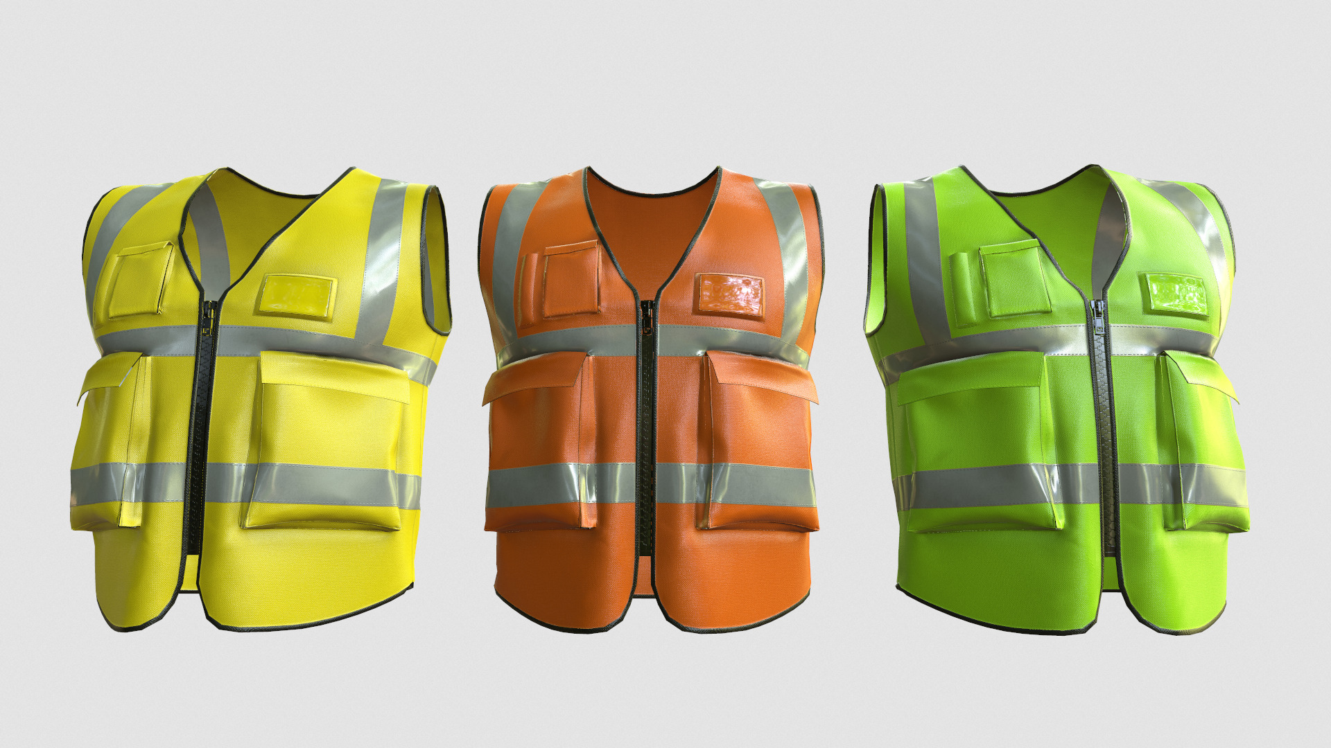Reflective Safety Vest Low Poly Low-poly 3D model_17
