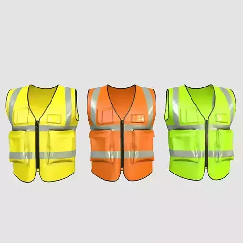 Reflective Safety Vest Low Poly Low-poly 3D model