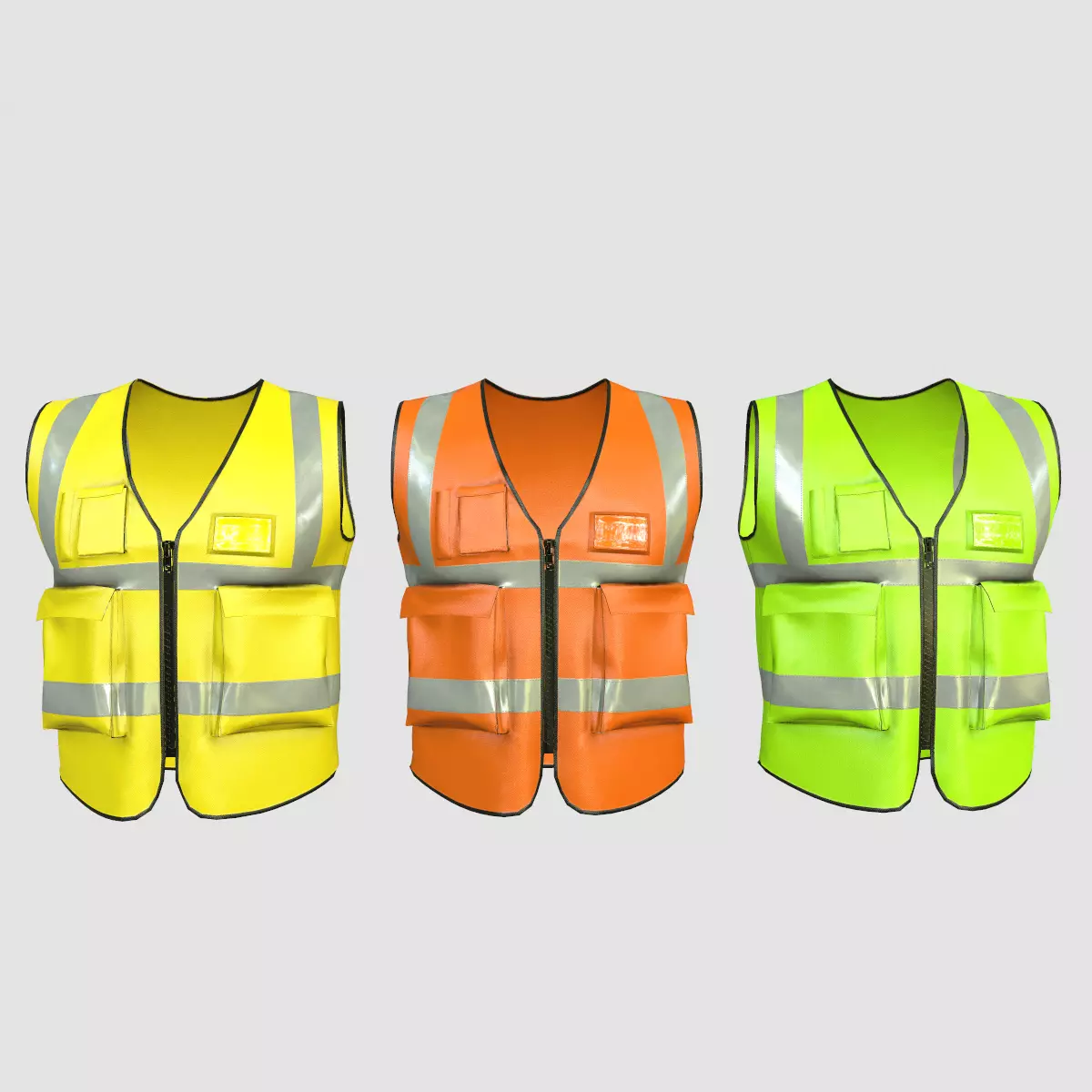 Reflective Safety Vest Low Poly Low-poly 3D model_0