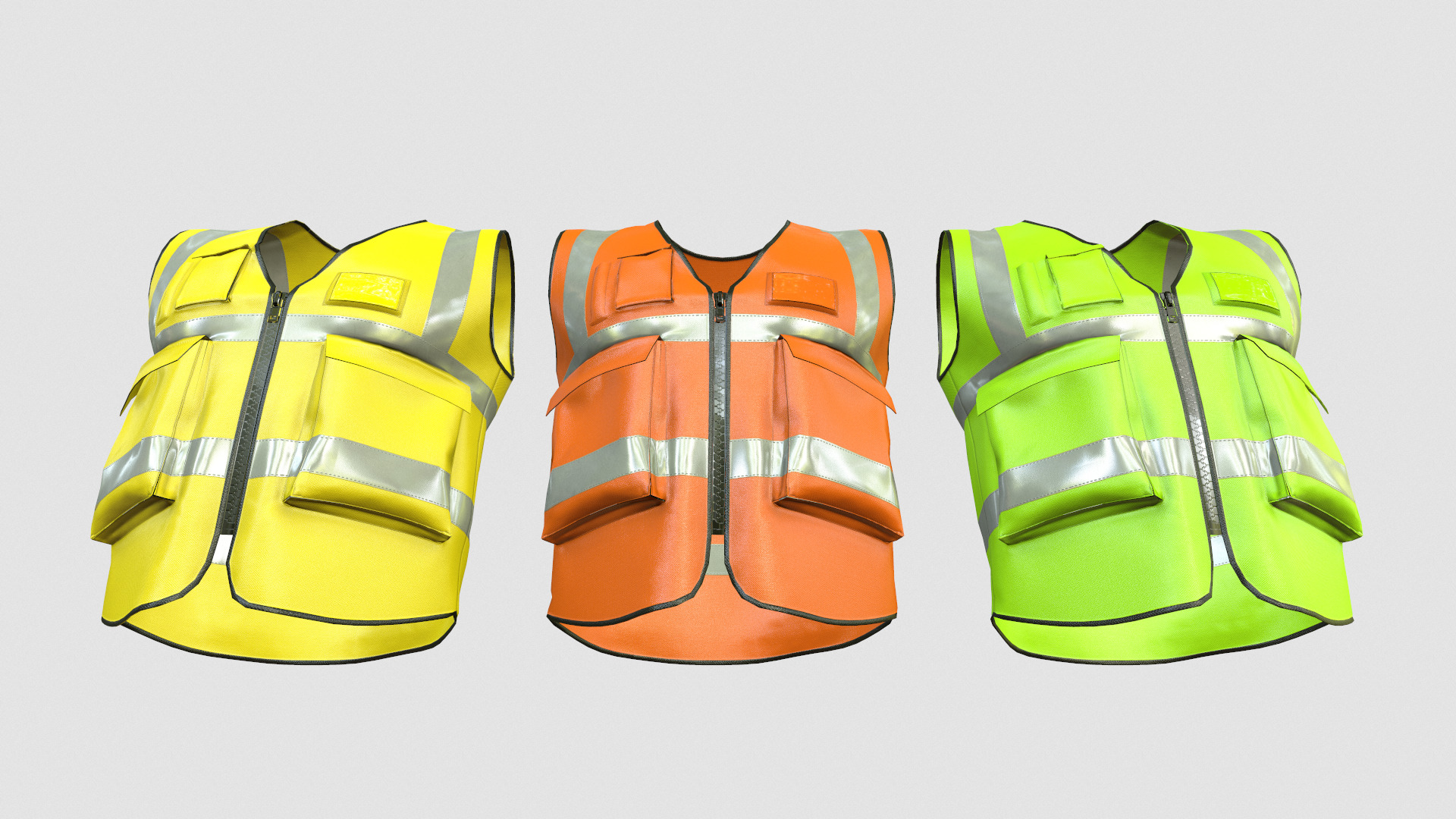 Reflective Safety Vest Low Poly Low-poly 3D model_14
