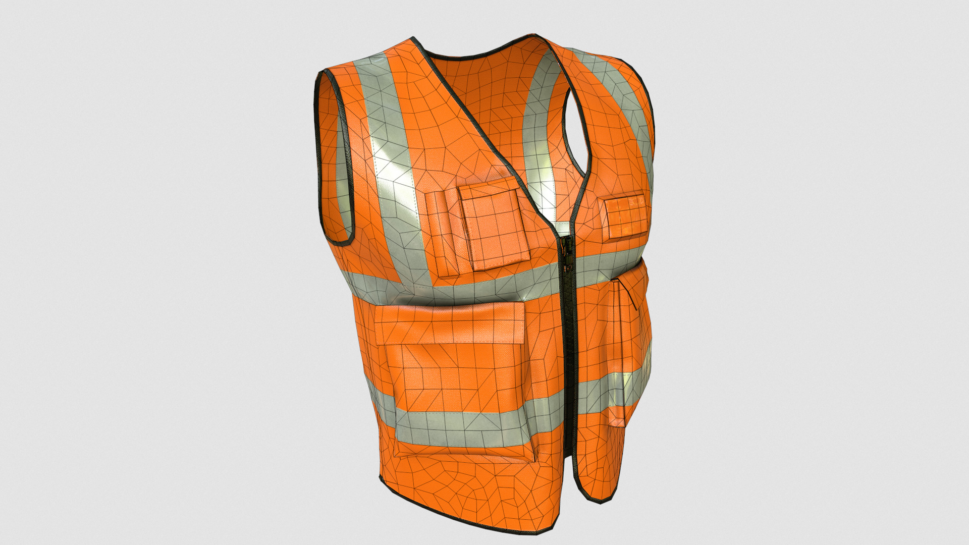 Reflective Safety Vest Low Poly Low-poly 3D model_23