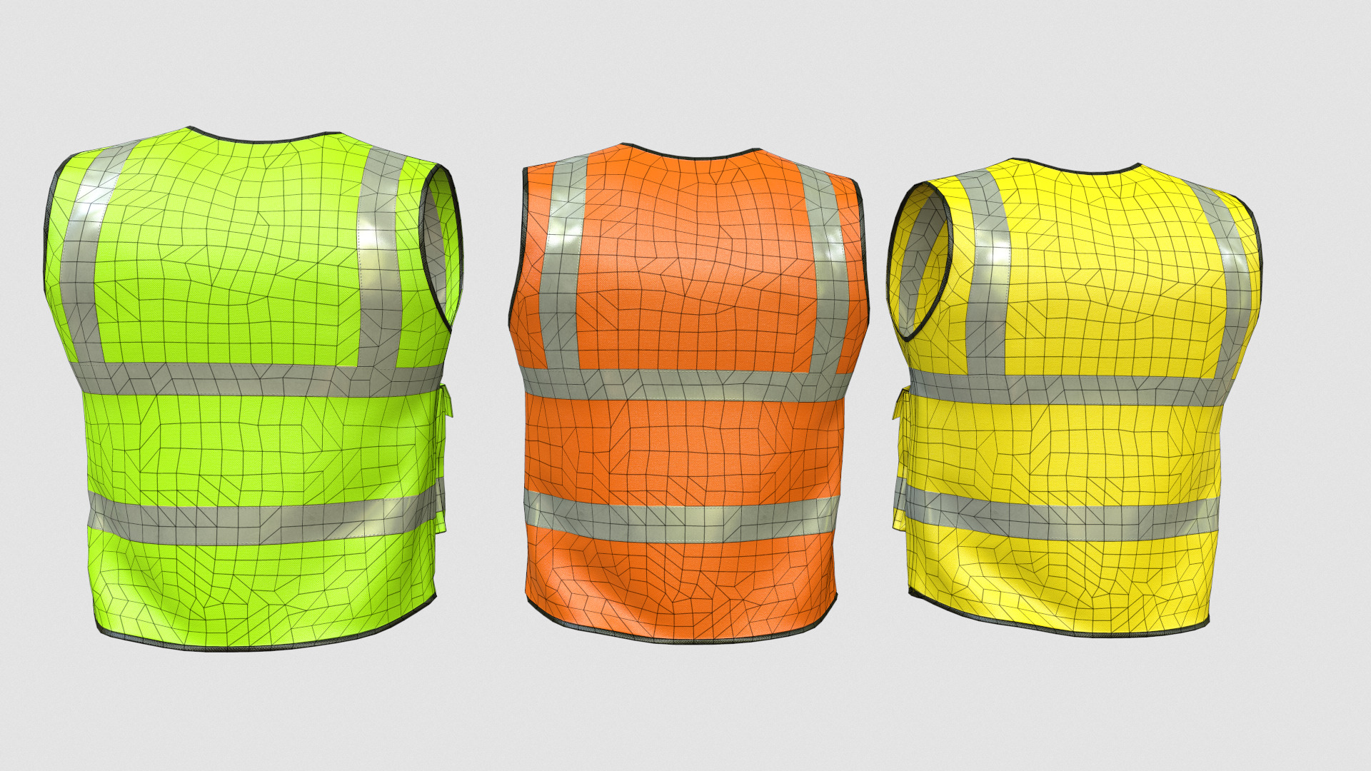 Reflective Safety Vest Low Poly Low-poly 3D model_21