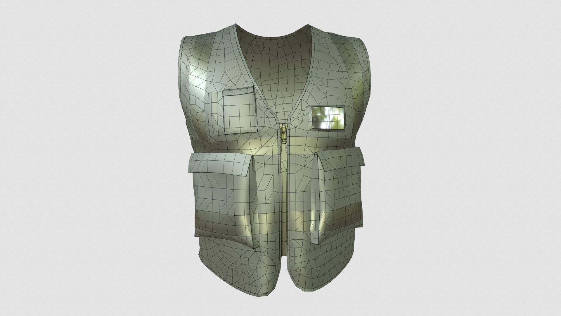 Reflective Safety Vest Low Poly Low-poly 3D model_25