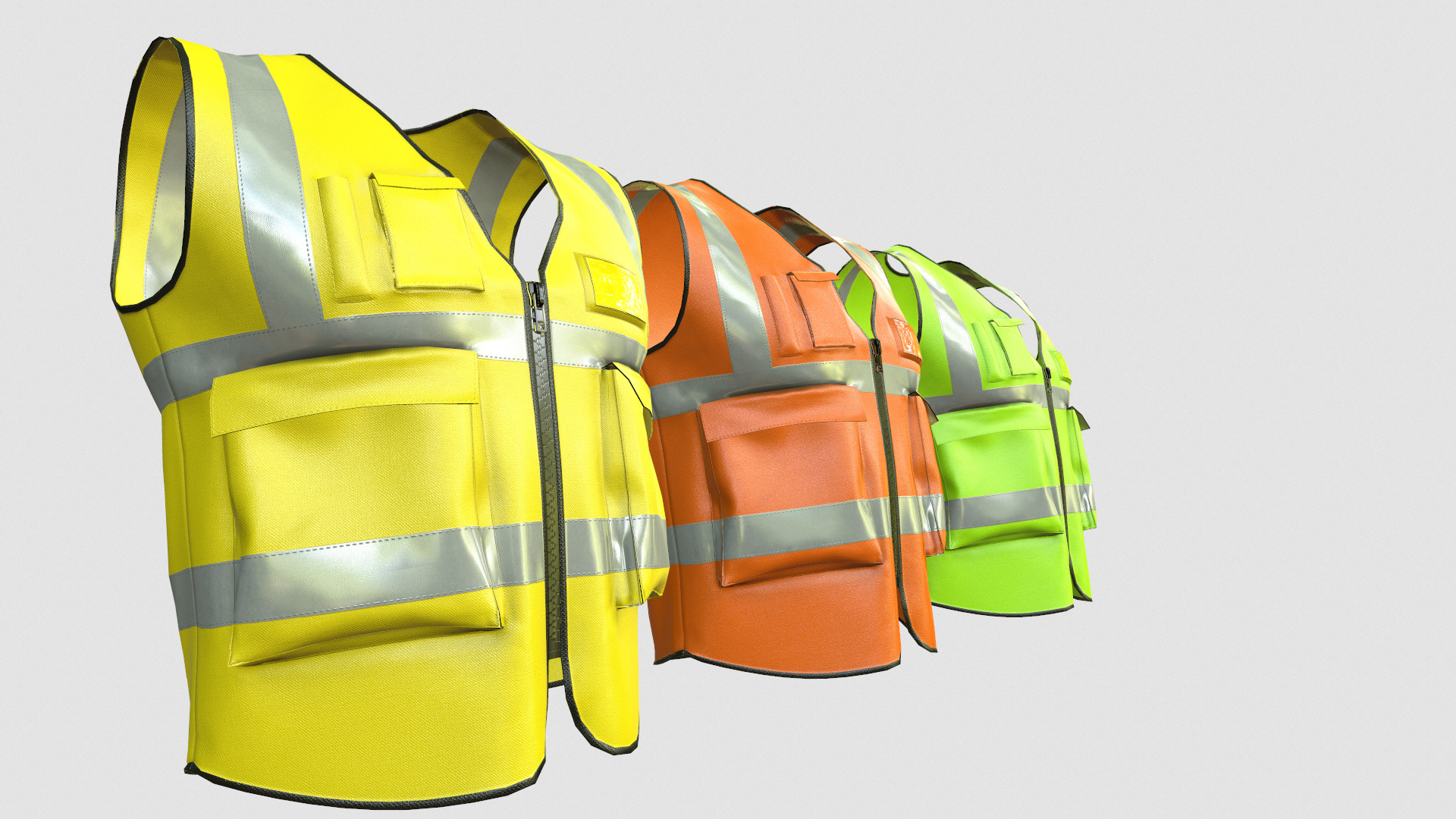 Reflective Safety Vest Low Poly Low-poly 3D model_15