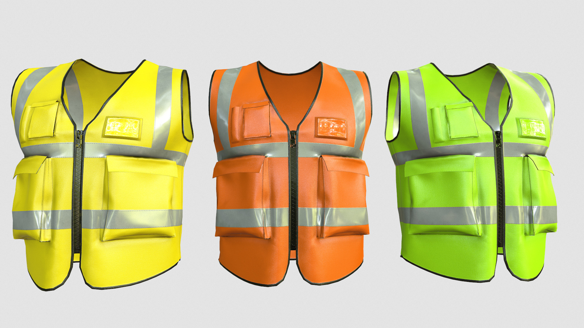 Reflective Safety Vest Low Poly Low-poly 3D model_19