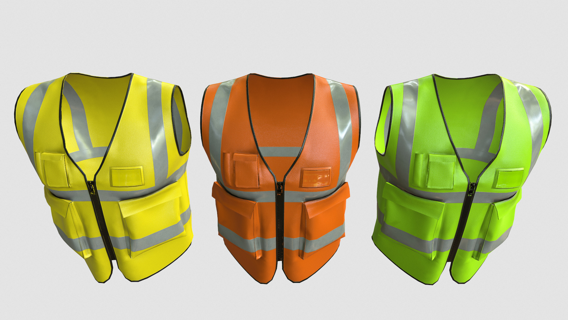 Reflective Safety Vest Low Poly Low-poly 3D model_18