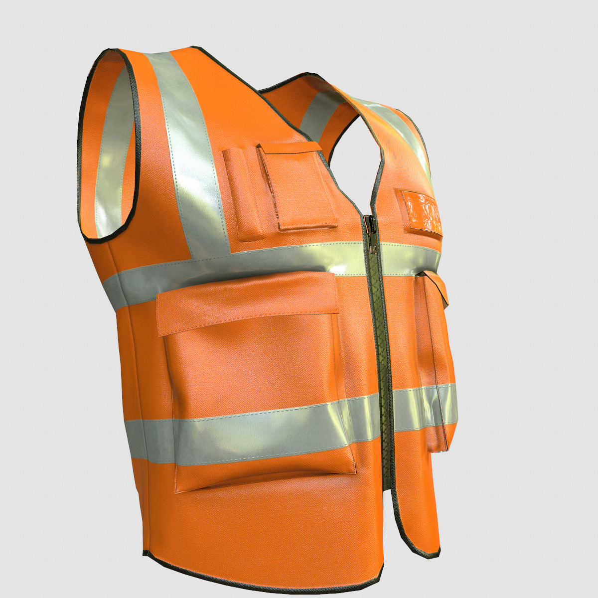 Reflective Safety Vest Low Poly Low-poly 3D model_6