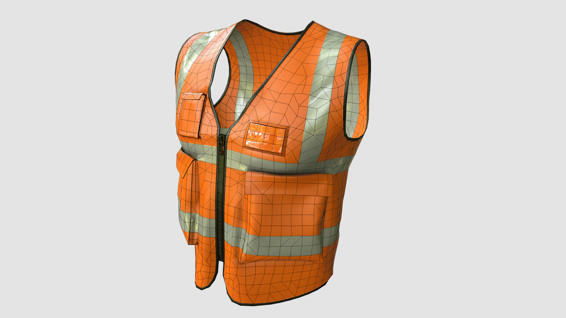 Reflective Safety Vest Low Poly Low-poly 3D model_22
