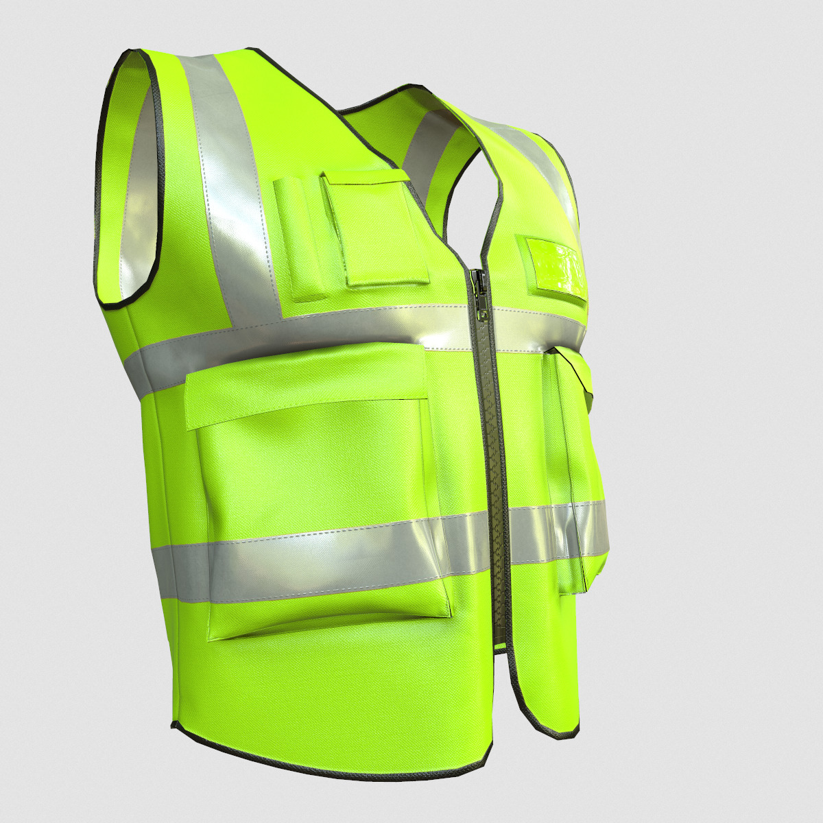 Reflective Safety Vest Low Poly Low-poly 3D model_7