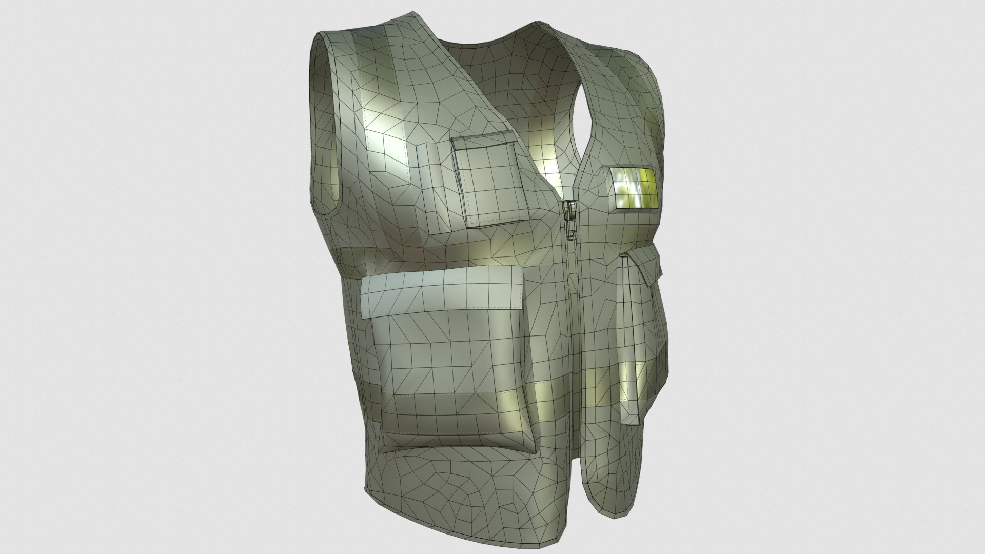 Reflective Safety Vest Low Poly Low-poly 3D model_24