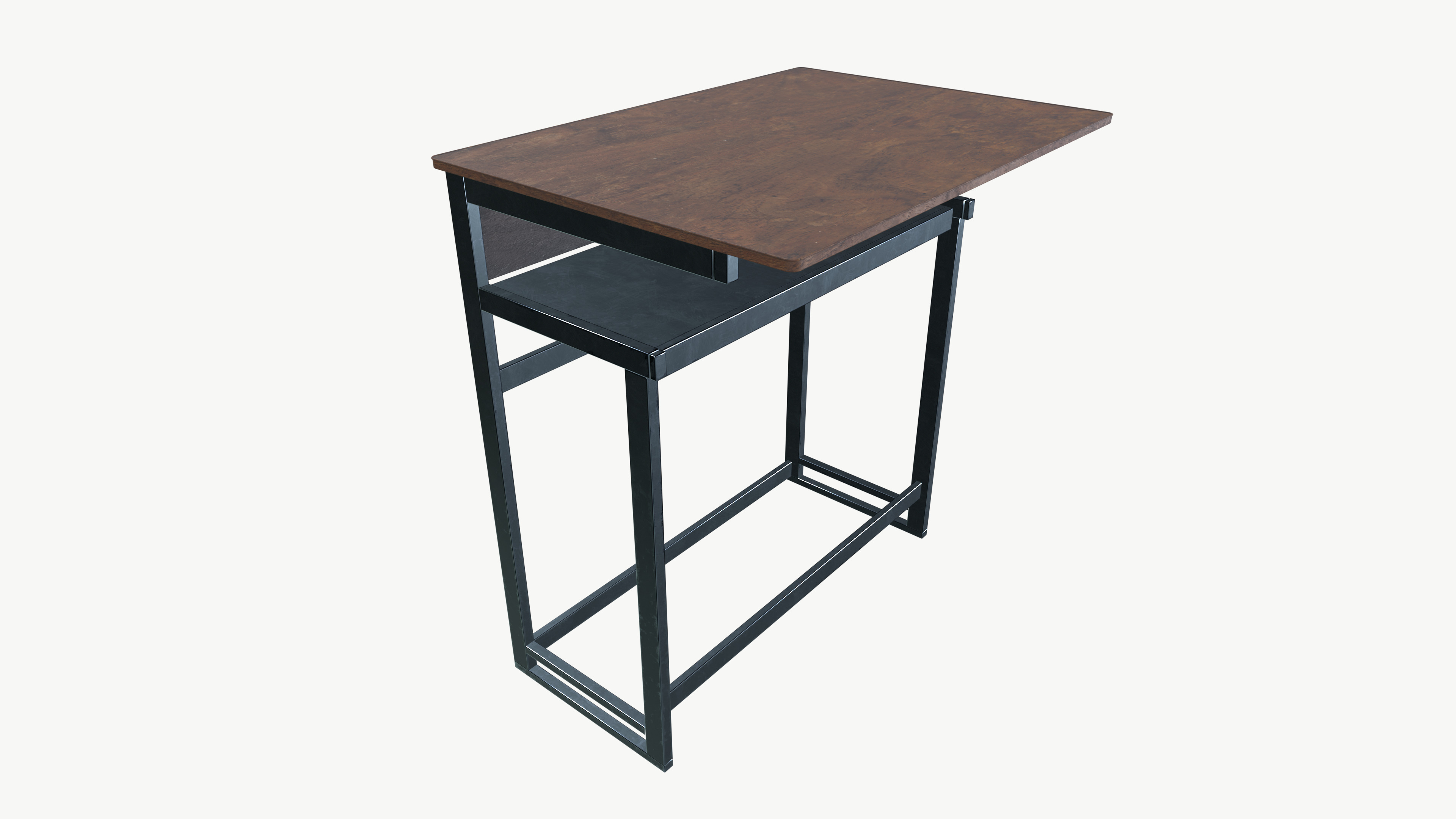 School Desk 3D model_3