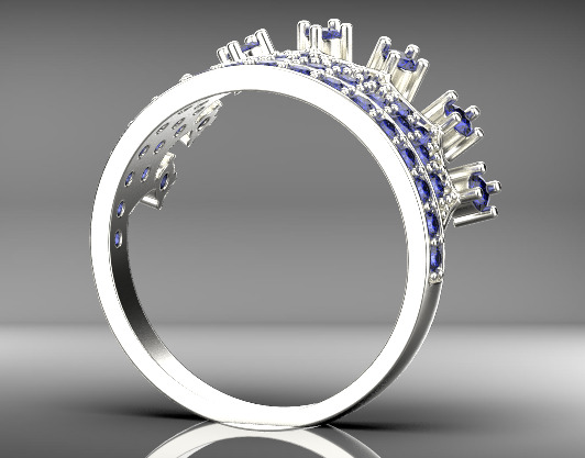 crown ring 3D print model_14