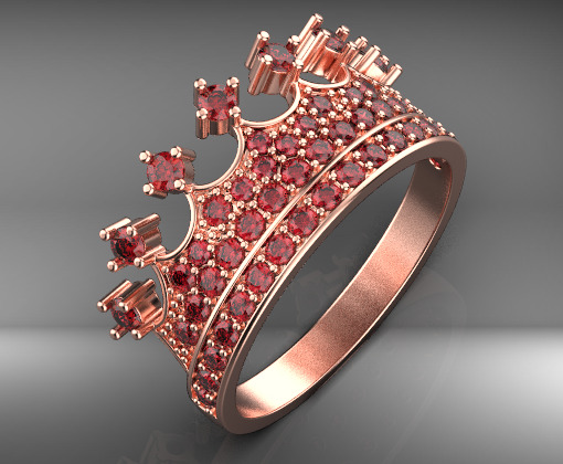 crown ring 3D print model_26