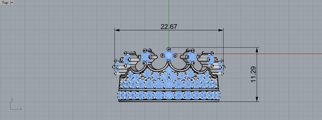 crown ring 3D print model_5