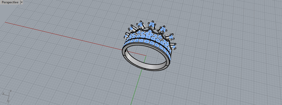 crown ring 3D print model_6