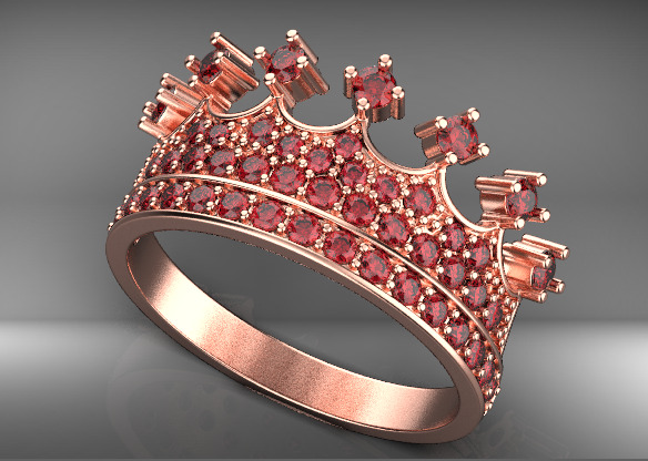 crown ring 3D print model_11
