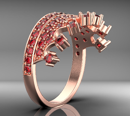 crown ring 3D print model_18