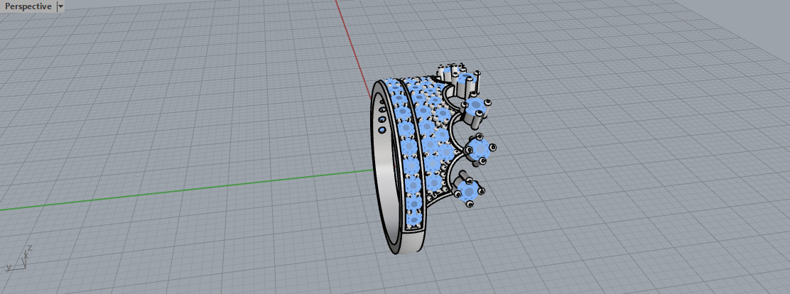 crown ring 3D print model_7