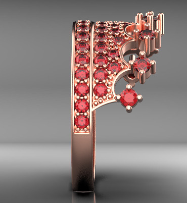 crown ring 3D print model_17