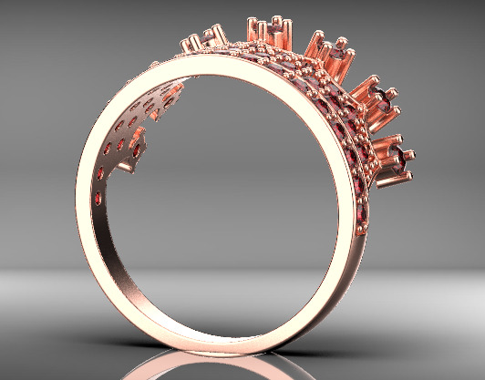 crown ring 3D print model_12