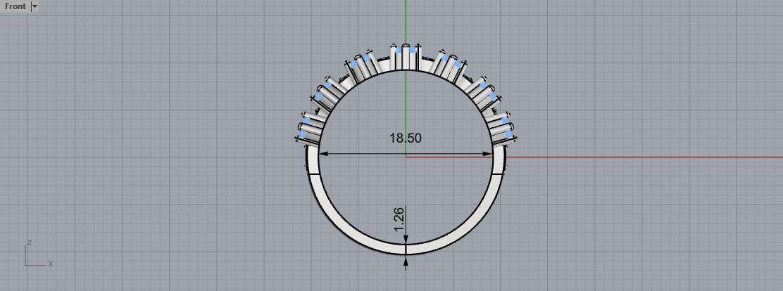 crown ring 3D print model_3