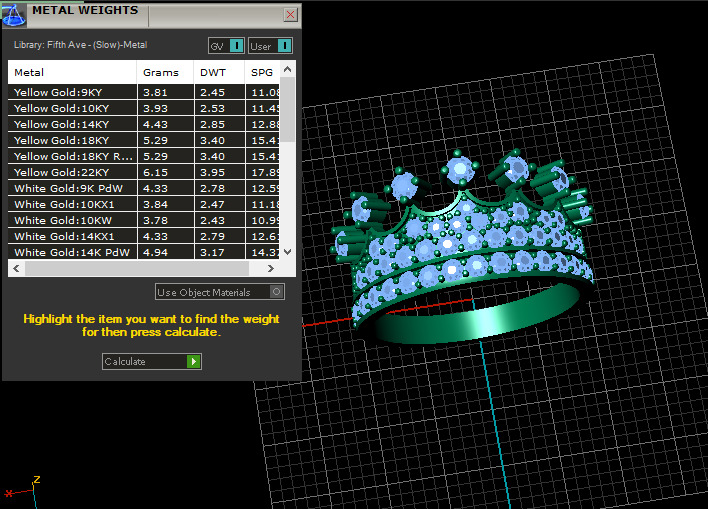 crown ring 3D print model_1