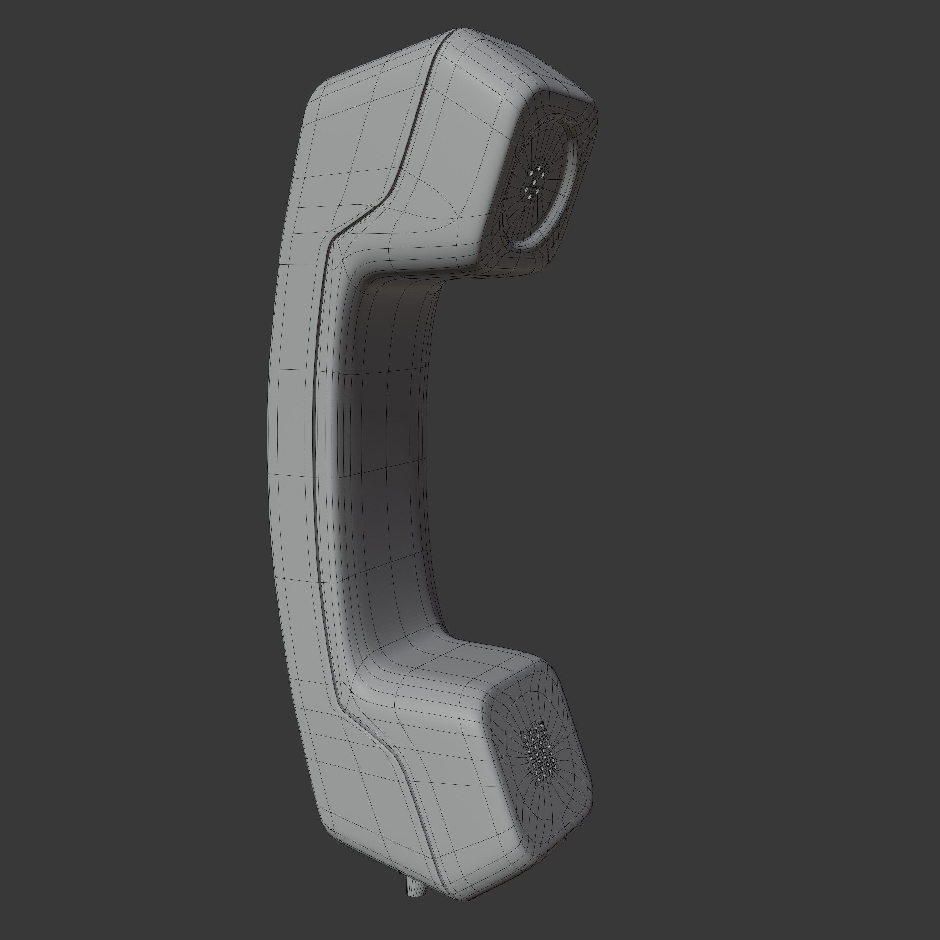 Retro Telephone Receiver 3D model_1